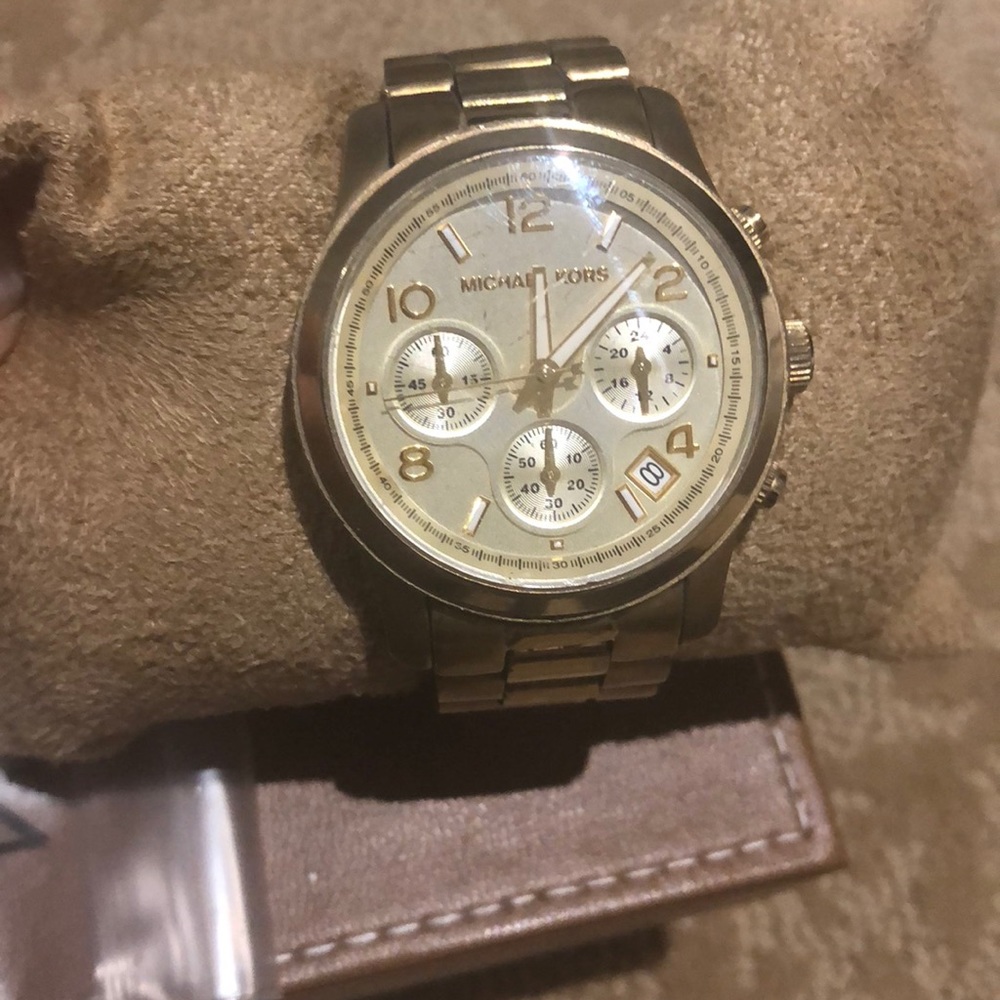 Michael Kors gold chronograph watch